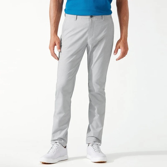 TOMMY BAHAMA Men’s Stylish IslandZone On Par Flat Front Gray Golf Pants NWT 40